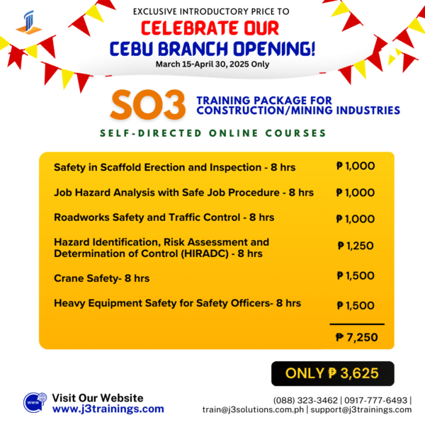 Safety Officer-3 Training Package for COSH Graduates