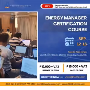 Energy Manager Certification Course (EMCC) | Face to Face Sep 12-18, 2025