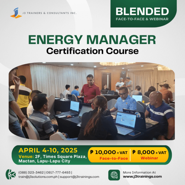 Energy Manager Certification Course (EMCC) | Webinar April 4-10, 2025