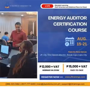 Energy Auditor Certification Course (EACC) | Face to Face August 15-21 2025
