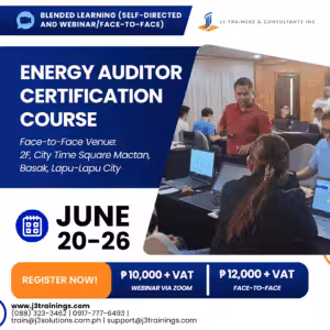 Energy Auditor Certification Course (EMCC) | Face to Face June 20-26, 2025