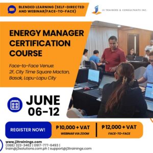 Energy Manager Certification Course (EMCC) | Face to Face June 6-12, 2025